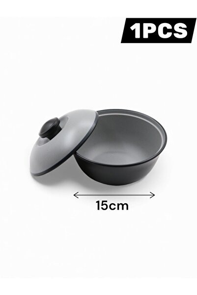 Nova A 15cm bowl with a lid, made of shatter-resistant melamine, safe for use in the microwave and dishwasher.