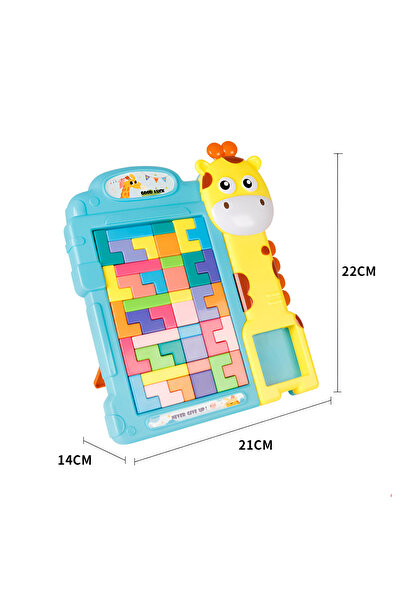 OEM Puzzle Logică Girafă – Joc Tetris cu Piese Colorate și Tablă Verticală 3D, STEM Montessori