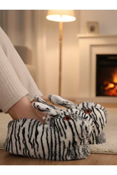 Esra Cute Animal Figure Slippers Plush Home Slippers House Boots