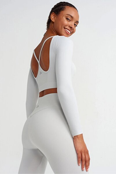 COMEUP Self-Padded Crop Top in Stone Color