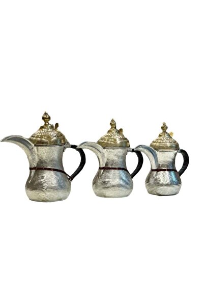 Generics Three-piece copper coffee pot set, pomegranate design, Baghdad style
