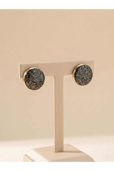 Candy أقراط مستديرة مطلية بالذهب من نوڤيريا جولدن نايت مينا