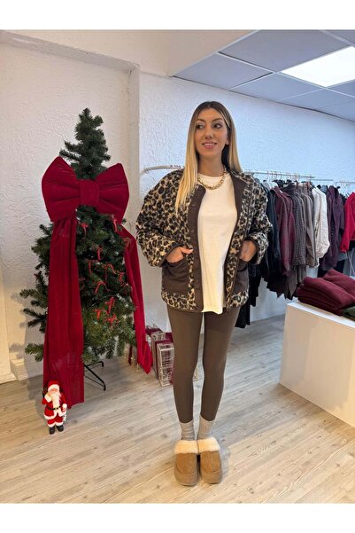 Gülten Akgün ÇİFT TARAFLI LEOPAR & ACI KAHVE TEDDY MONT