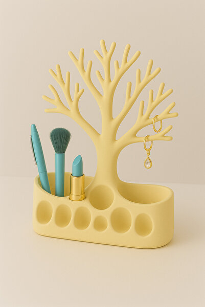 Della Decorative Tree-Shaped Organizer – Jewelry & Desk Organizer Pen Holder