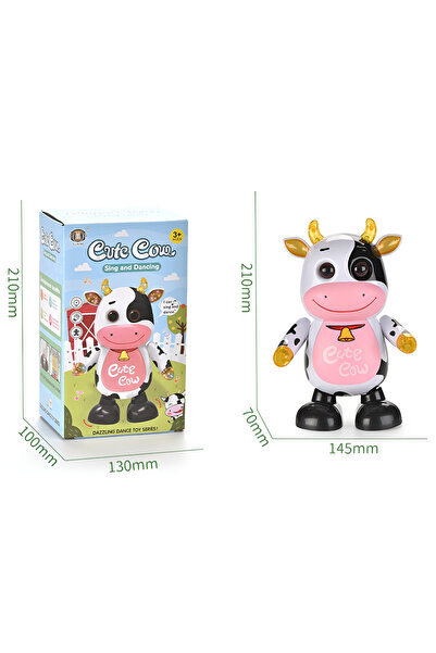 OEM Văcuță Dansatoare Cute Cow – Jucărie Interactivă cu Muzică și Lumini, 21 cm, 3+ Ani
