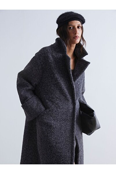 LC Waikiki Lcw Vision Jacket Collar Women's Stamp Coat