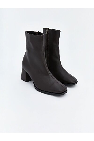 LC Waikiki Lcw Steps Leather Look Women's Heeled Boots