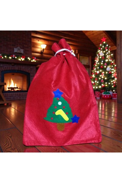 Kuzey حقيبة هدايا سانتا كلوز من خشب الصنوبر، حقيبة صغيرة الحجم 40×30 سم، حقيب...