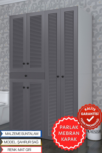 Kenzlife membran çamaşır-kurutma makinesi dolabı şahrur sağ gribyz 187*120*60...