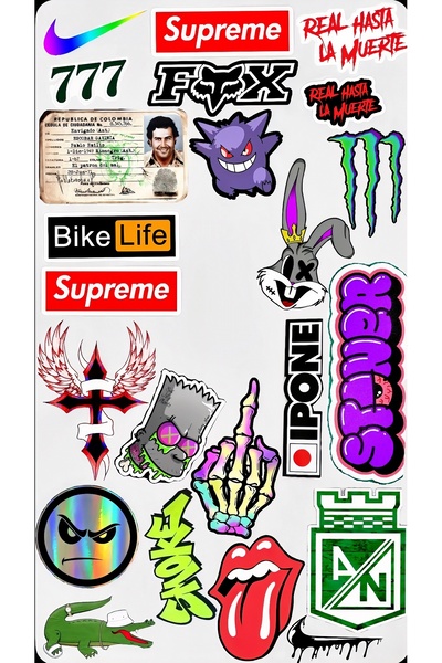 Limitless Design Street Art Sticker Seti – Urban Grafik, Soyut Figürler ve So...