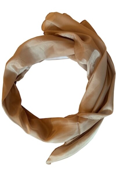 Lakshmi eșarfă de mătase, auriu-bronz, 160 x 60 cm