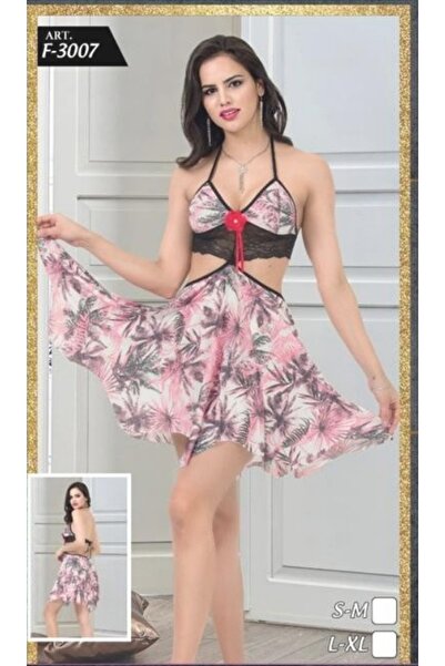 Pi Giyim Μίνι νυχτικό με δαντέλα με λουλούδια