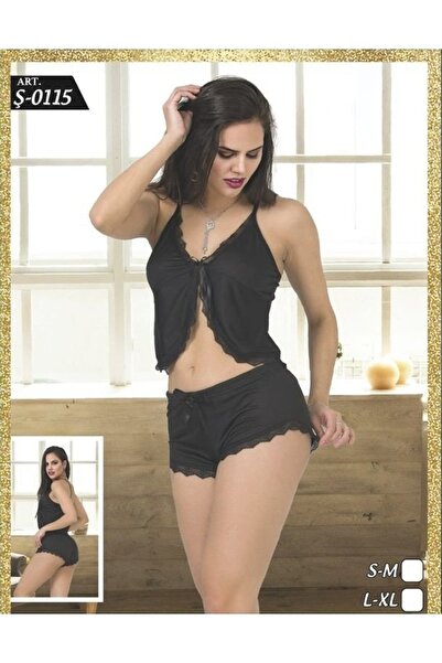 SİERNA Black Lace Shorts Fancy Set