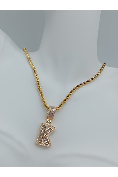 LAgül Aksesuar 316L Çelik Kararmaz Suya Dayanıklı Kalın Burgu Zincirli Gold T...