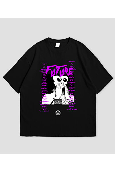 SVART WEAR Viitorul cu imprimeu supradimensionat Unisex tricou