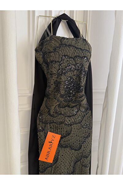 ABRARYZ Olive dress with shawl