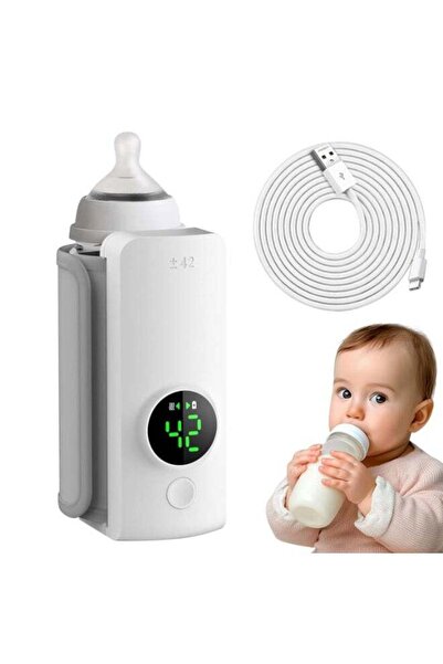 Generic مدفأة زجاجات محمولة - مدفأة سفر تعمل بالبطارية بدون ماء