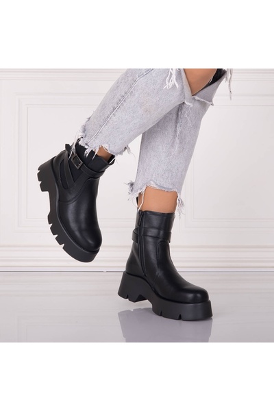 Botinelli Ghete negre de damă din piele Sivida, mărimea 36