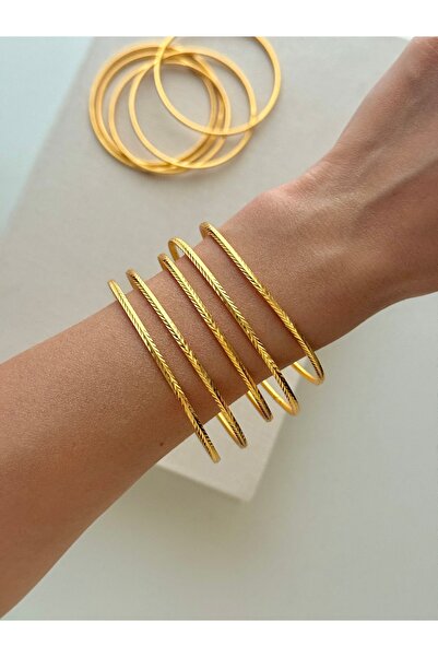 YOUES JEWELRY 22 Ayar Gold Altın Kaplama Başak Ajda Bilezik