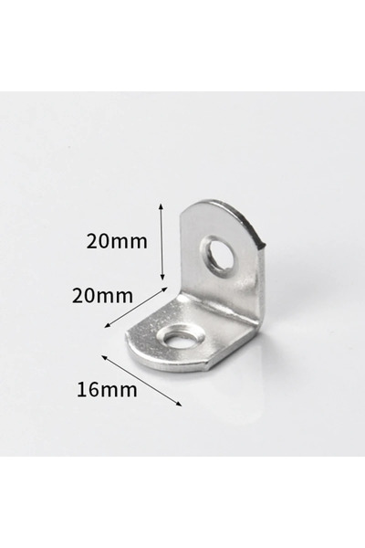 Choice 40 قطعة من دعامات الزاوية القائمة المصنوعة من الفولاذ المقاوم للصدأ، مقاس 16 × 20 بوصة - دعامات صغيرة للزوايا القائمة للأرفف والأثاث الخشبي