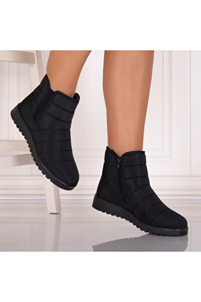 Botinelli Ghete negre din blană pentru femei de la Fas Dolaria, mărimea 42