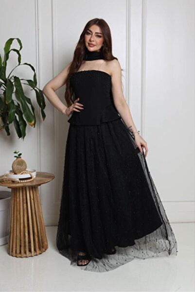 tolay Elegant women's tulle evening dress