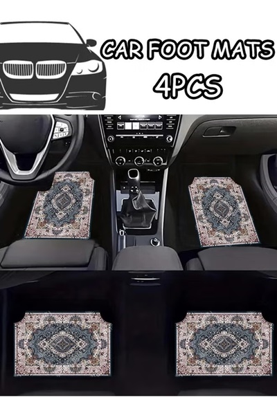 Generic طقم دواسات أرضية للسيارة مكون من 4 قطع، دواسات أرضية داخلية عالمية لل...