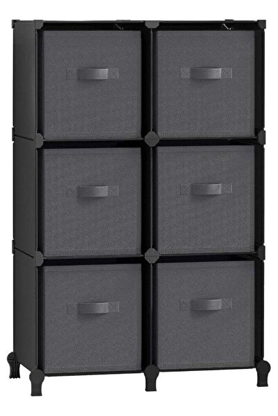 SONGMICS Cube Storage Organizer, Set of 6 with Collapsible Non-Woven Fabric B...