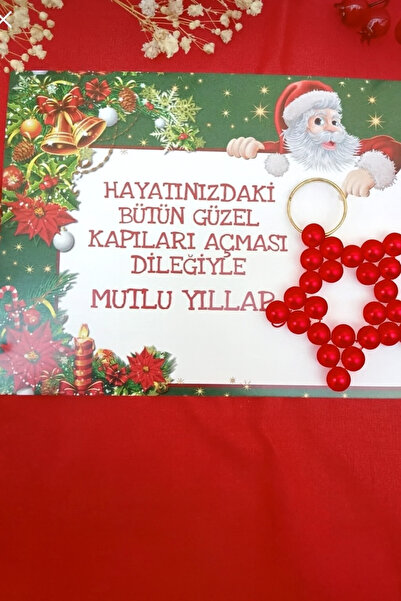 cacagift design 6 قطع من سلسلة المفاتيح هدية عيد الميلاد على شكل نجمة اللؤلؤ ...