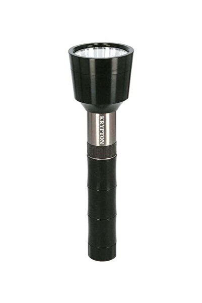 KRYPTON Rechargeable LED Flashlight Black/Silver/Clear