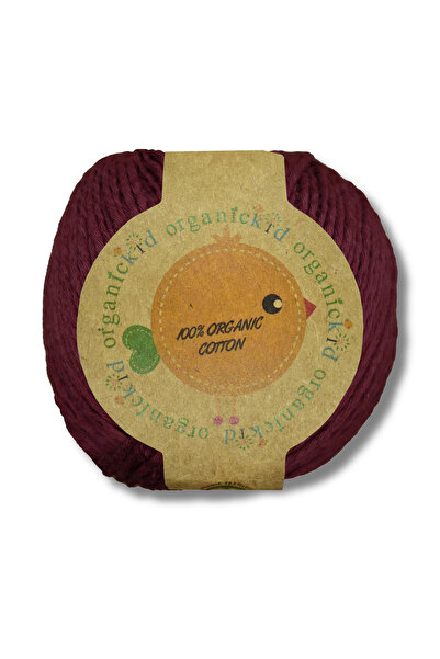 OrganicKid Organik Pamuk Amigurumi Punch 50 gr El Örgü Ipi 196 Burgundy (Bordo)