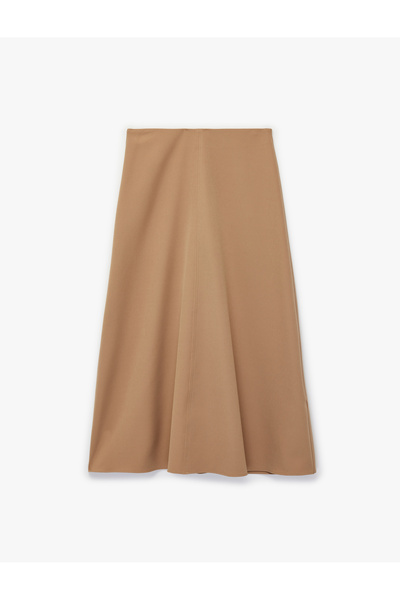 Koton High Waist Regular Fit Flared Maxi Skirt