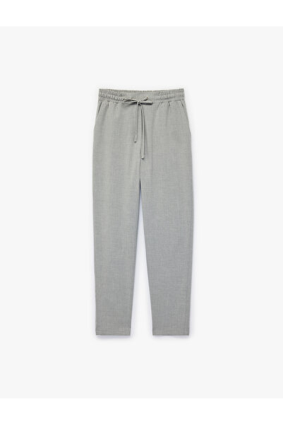 Koton High Waist Pocket Detailed Relaxed Fit Trousers