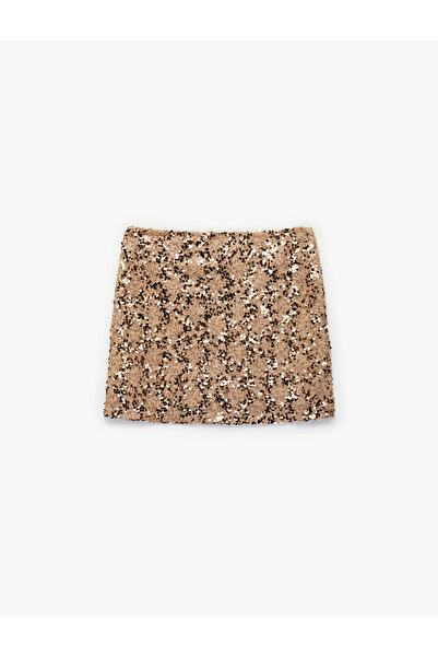 Koton Sequined Mini Skirt with Sequins