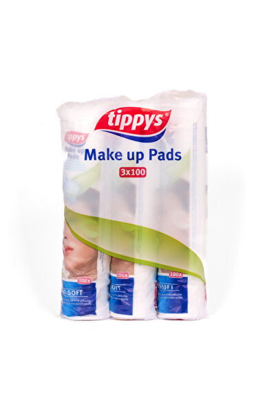 Tippys تيبيز شرائح قطنية دائرية لإزالة المكياج ،100X3 شريحة قطنية