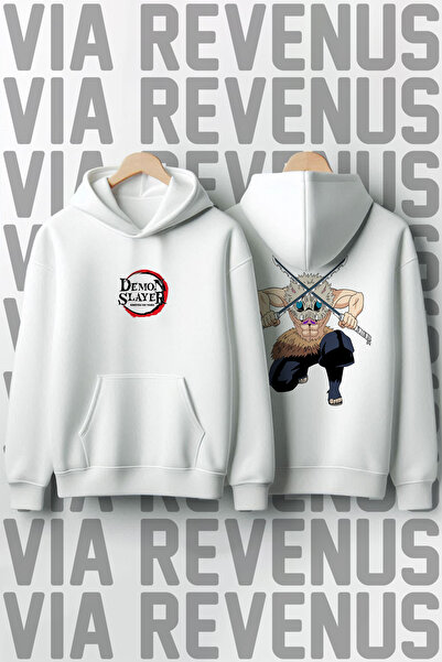 Vordevia Demon Slayer cu imprimeu bumbac 100% Calitate Premium cu glugă Swea ...