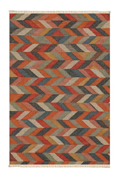 Markaev Renkli Zigzak Dokuma Taban Halı 524 YNG
