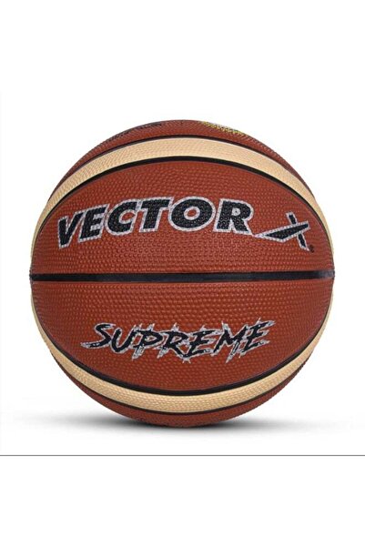 Vector X Supreme Basketball – 14 Panels, Rubberized, Size 6, Brick Color
