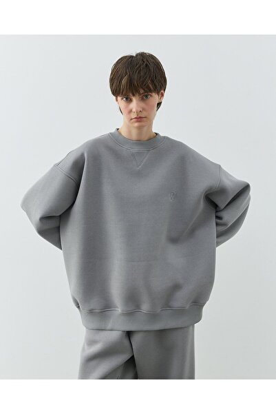 Aybikestil Şardonlu Üç İplik Must Have Sweat Gri