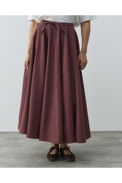 Aybikestil Denim Parçalı Volum Etek Sumak