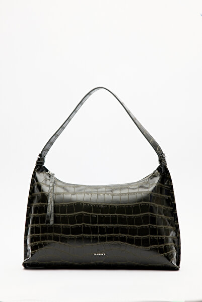 Manuka Crocodile Leather Tote Bag Khaki
