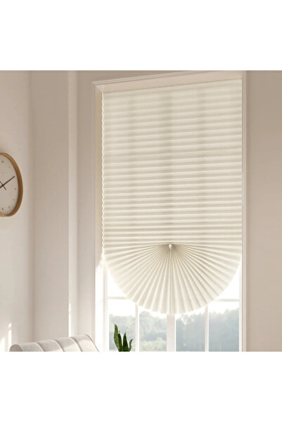 Generic Self-adhesive, no-drill pleated blinds, light-filtering non-woven fabric