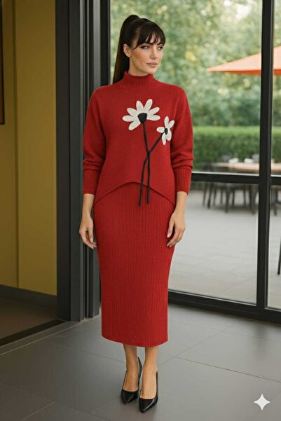 AŞMİ FLOWERS KNITTED SUIT