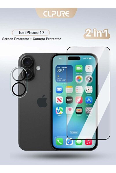 CLPURE واقي شاشة 2 في 1 لهاتف آيفون 17 + واقي عدسة الكاميرا