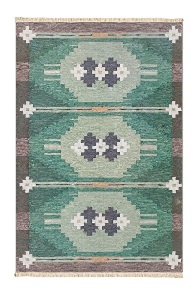 Markaev Turkuaz Otantik Dokuma Taban Halı 390 YNG