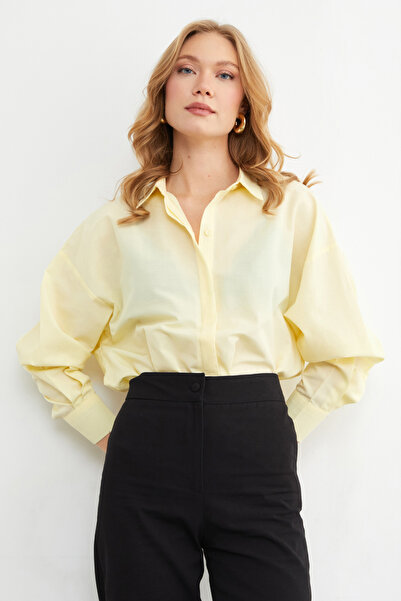 Fulla Moda Basic Slit Oversized Shirt