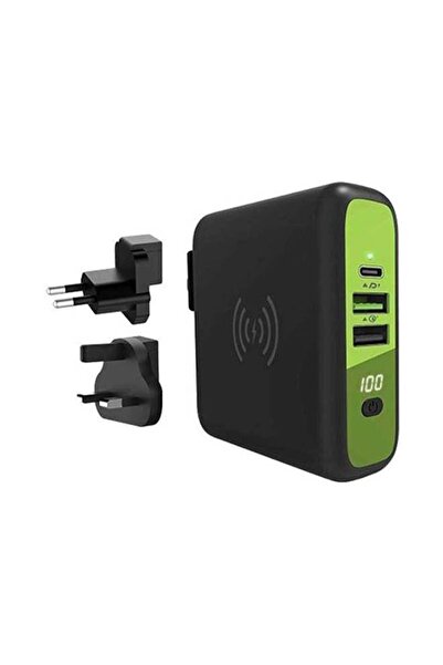 GOUİ Mbala Qi Power Bank 8000mAh with Wireless Charger and Wall Charger Black...