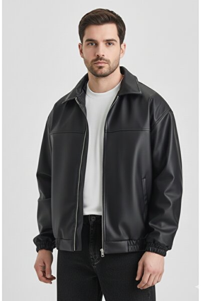 PERADO Oversize Erkek Deri Ceket