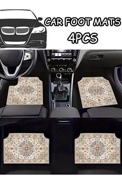 Generic طقم دواسات أرضية للسيارة مكون من 4 قطع، دواسات أرضية داخلية عالمية للسيارة، مقاس 45 × 65 سم + 45 × 30 سم، مناسبة لمعظم أنواع السيارات