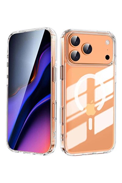 SJet جراب مغناطيسي لهاتف آيفون 17 برو ماكس، غطاء ماج سيف، حماية من الصدمات، م...